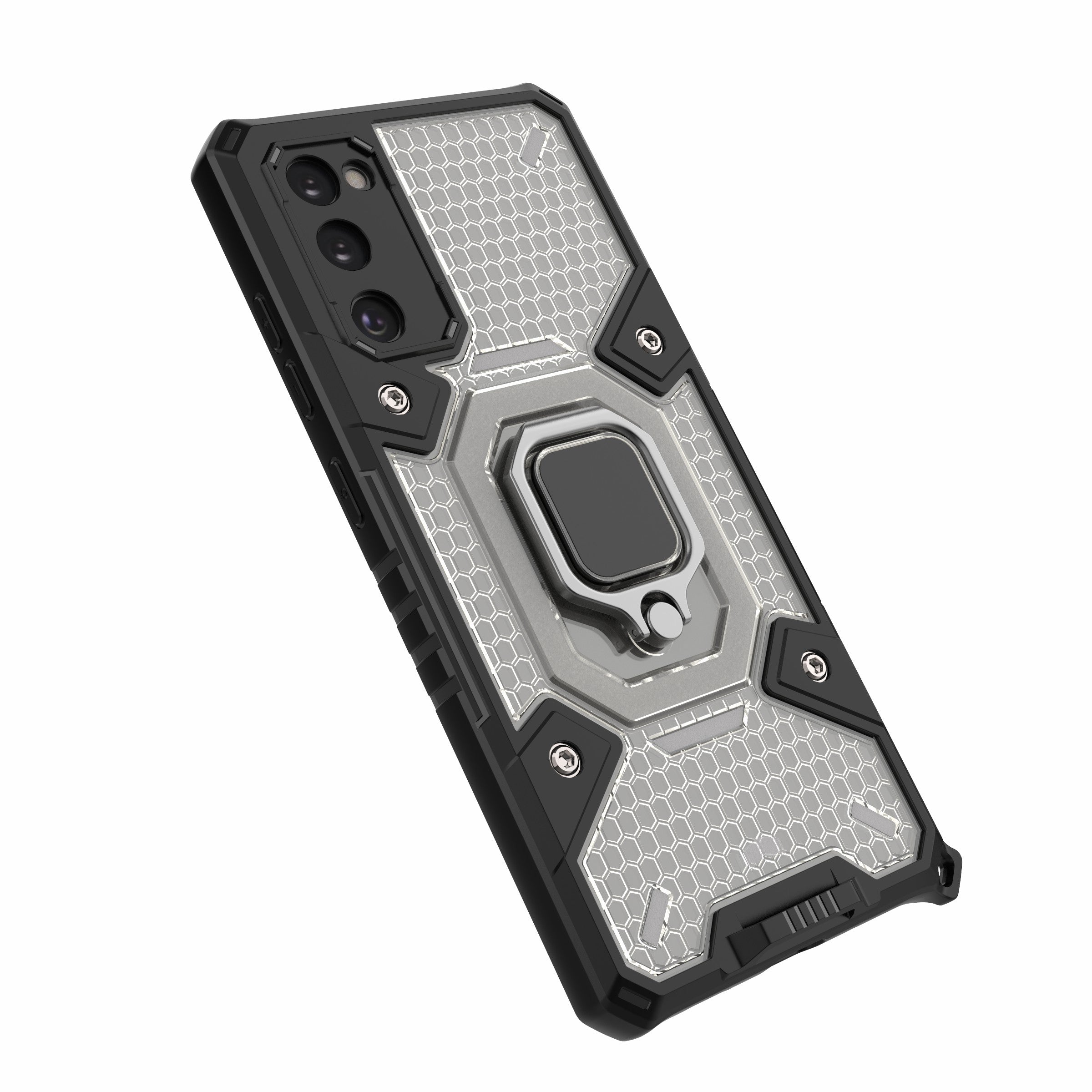 Tough Heavy PC+TPU Hybrid Kickstand Protective Phone Case with Holder Grip Magnetic Metal for Samsung Galaxy S20 FE 2022/S20 FE 4G/S20 FE 5G/S20 Lite - Grey Tough Heavy PC+TPU Hybrid Kickstand Protective Phone Case with Holder Grip Magnetic Metal for Samsung Galaxy S20 FE 2022/S20 FE 4G/S20 FE 5G/S20 Lite - Grey